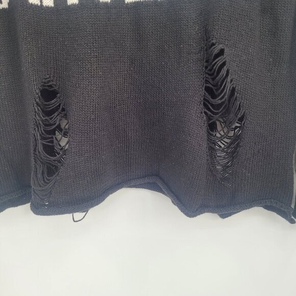 XXI Black Graphic Distressed Los Angeles Sweater - Picture 4 of 10